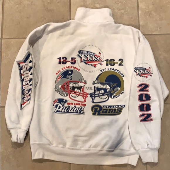 Jerzees Other - 2002 Super Bowl XXXVI Half Zip Sweater